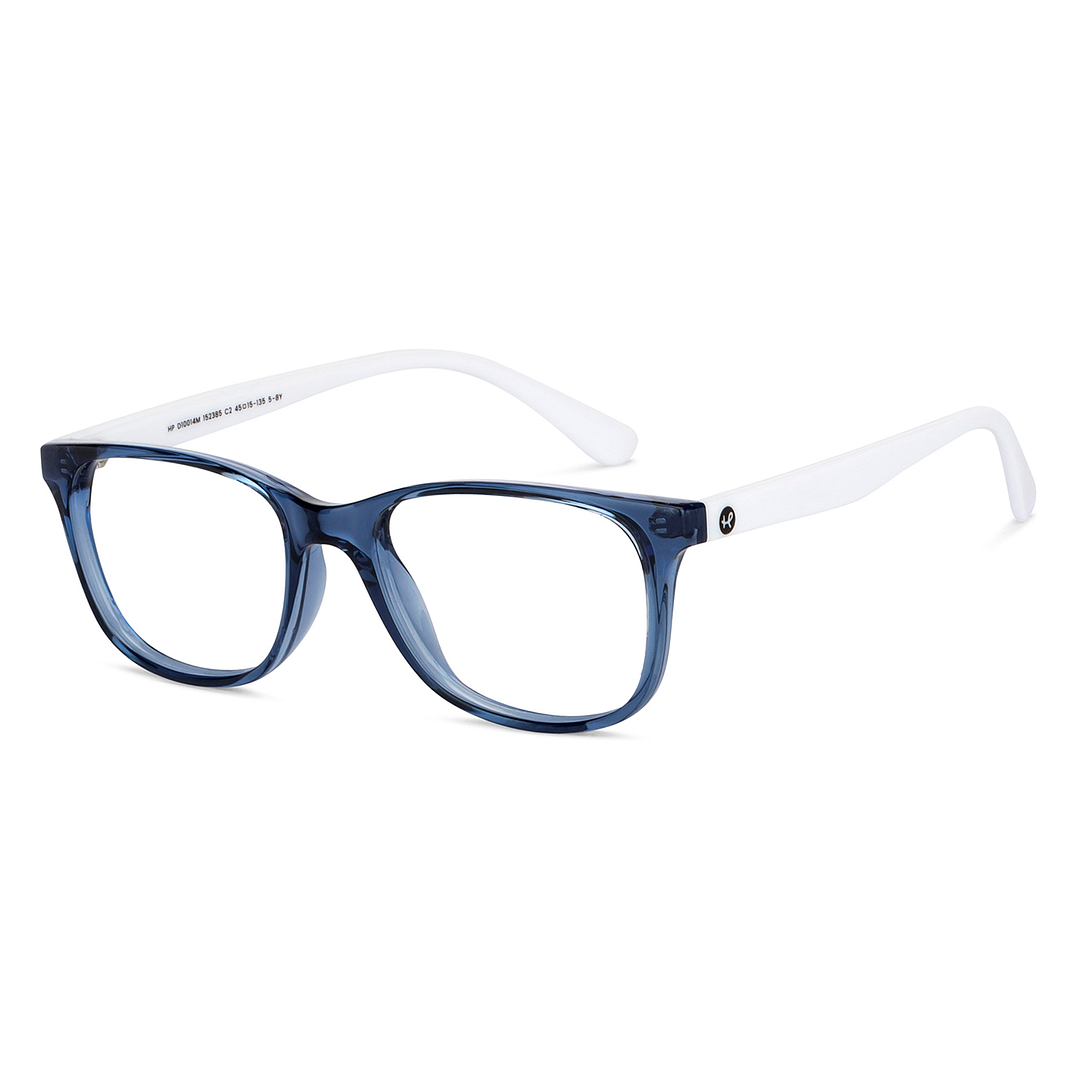 Hooper Screen Glasses Blue Block Phone  Computer Glasses: Blue Transparent White Full Rim Rectangle Kids 2-5 yrs Hooper Digi Hooper HP D10014M-C2 right side