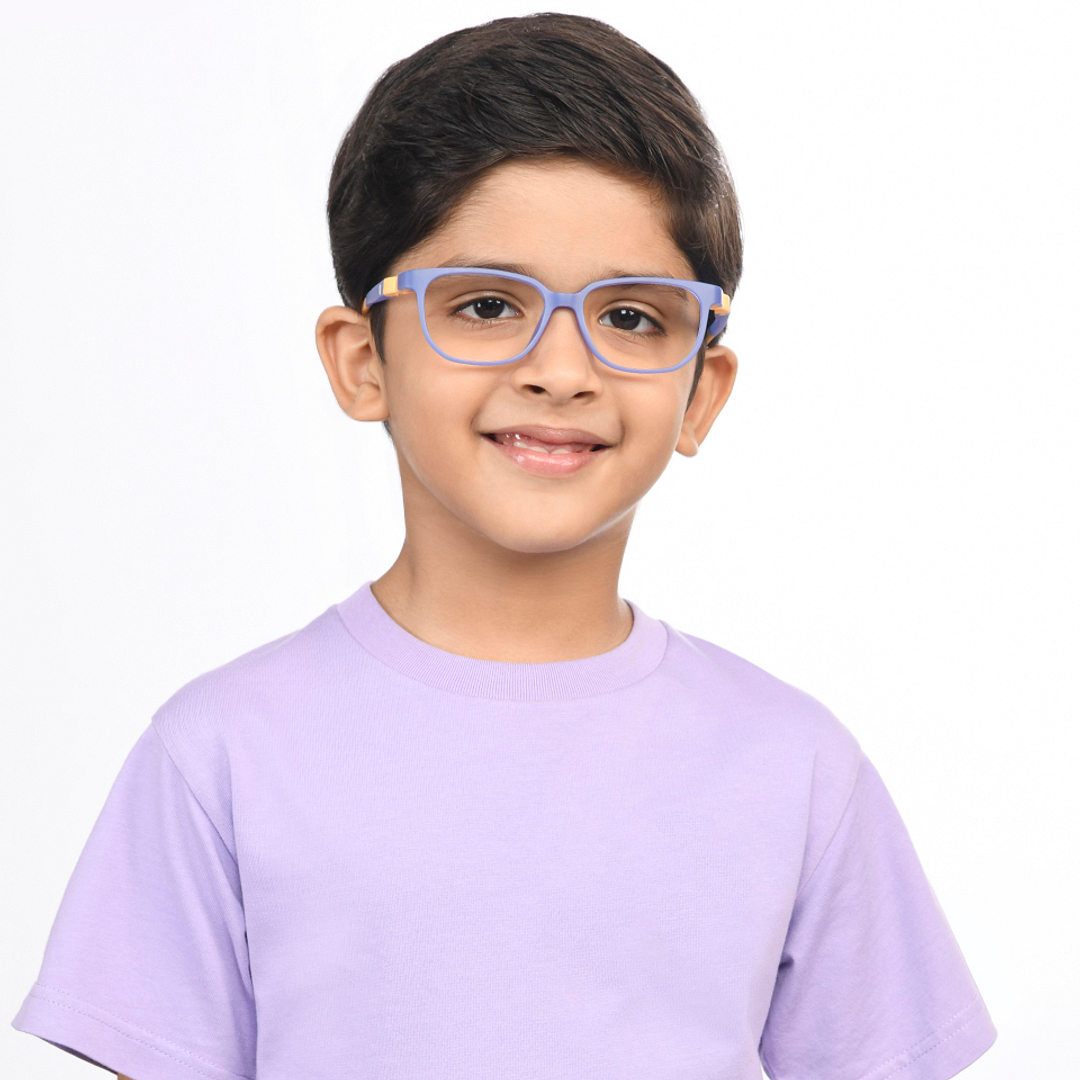 Hooper Sky Blue Full Rim Rectangle left side