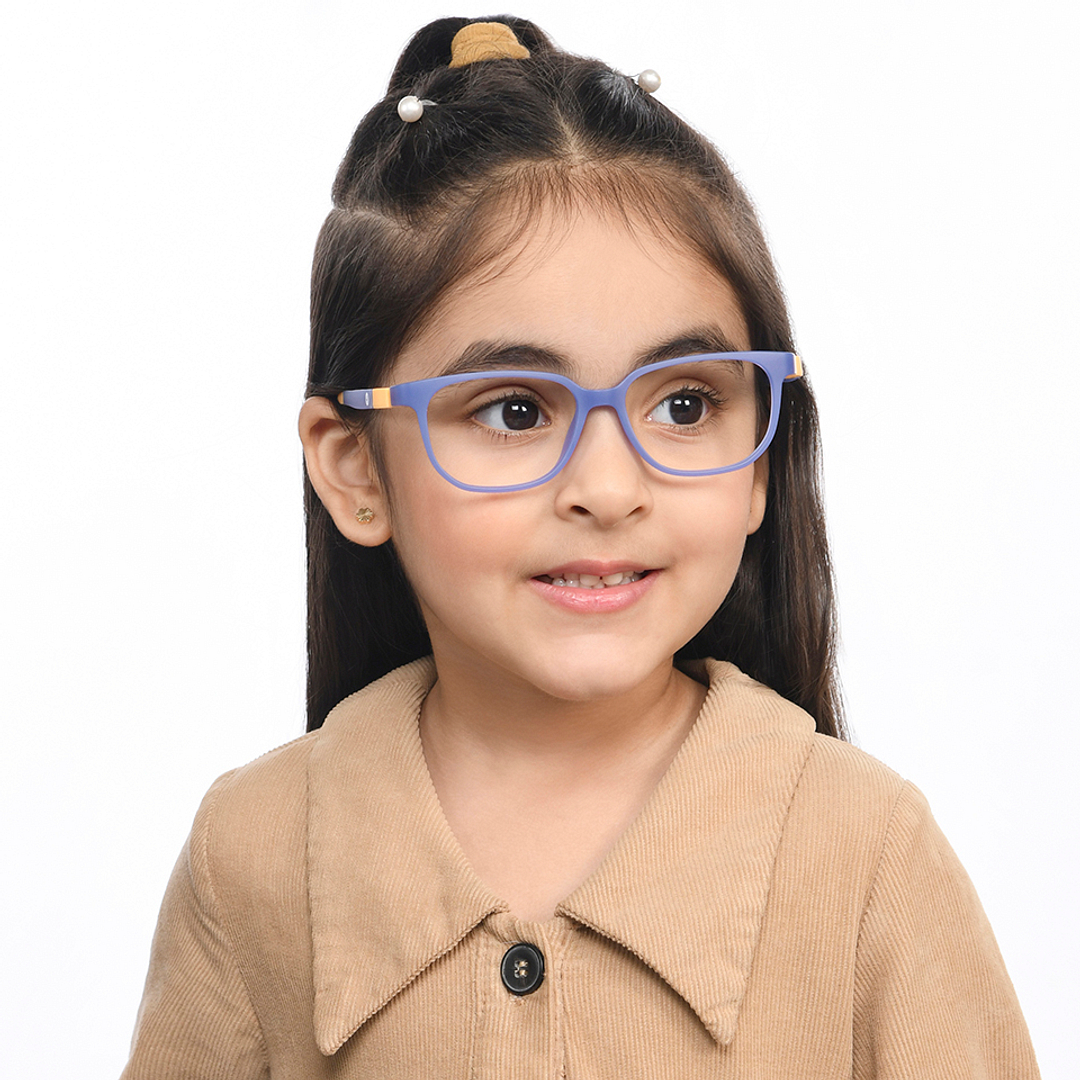 Hooper Sky Blue Full Rim Rectangle left side