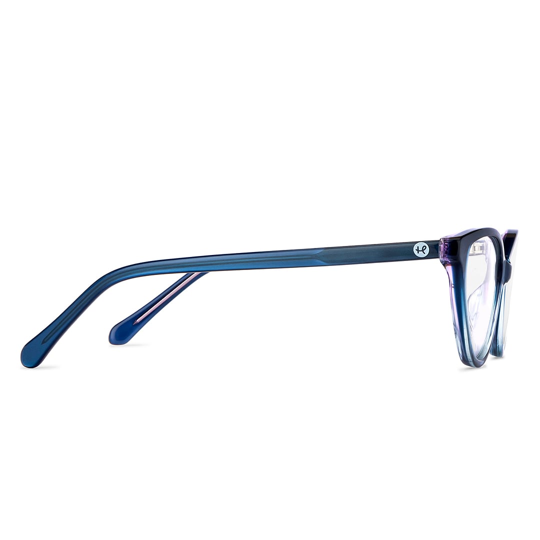 Hooper Online Sky Blue Full Rim Cat Eye left side