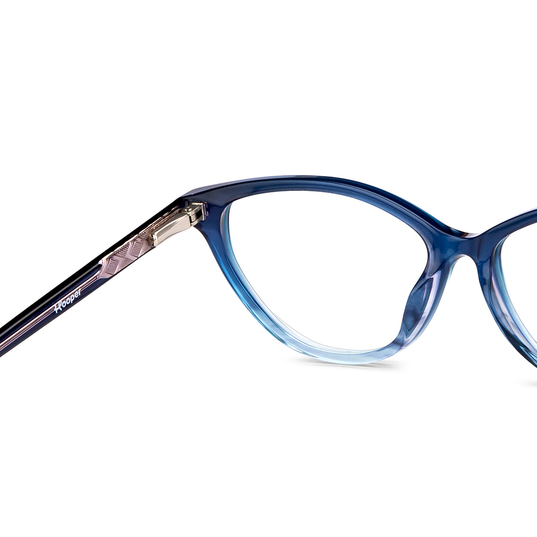 Hooper Online Sky Blue Full Rim Cat Eye right side