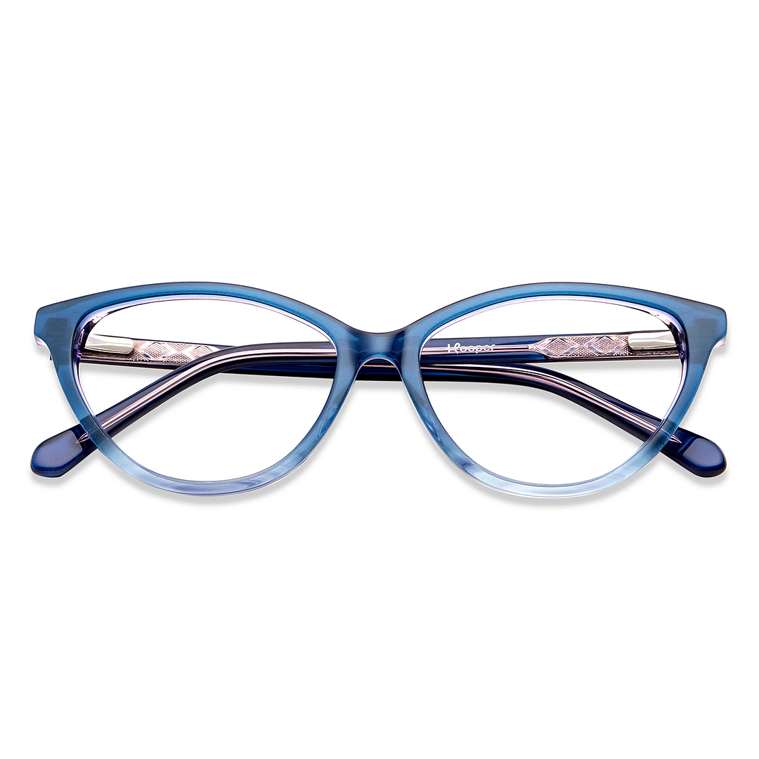 Hooper Online Sky Blue Full Rim Cat Eye left side