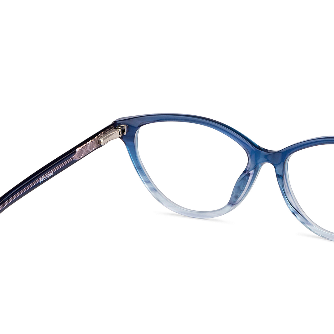 Hooper Online Sky Blue Full Rim Cat Eye right side