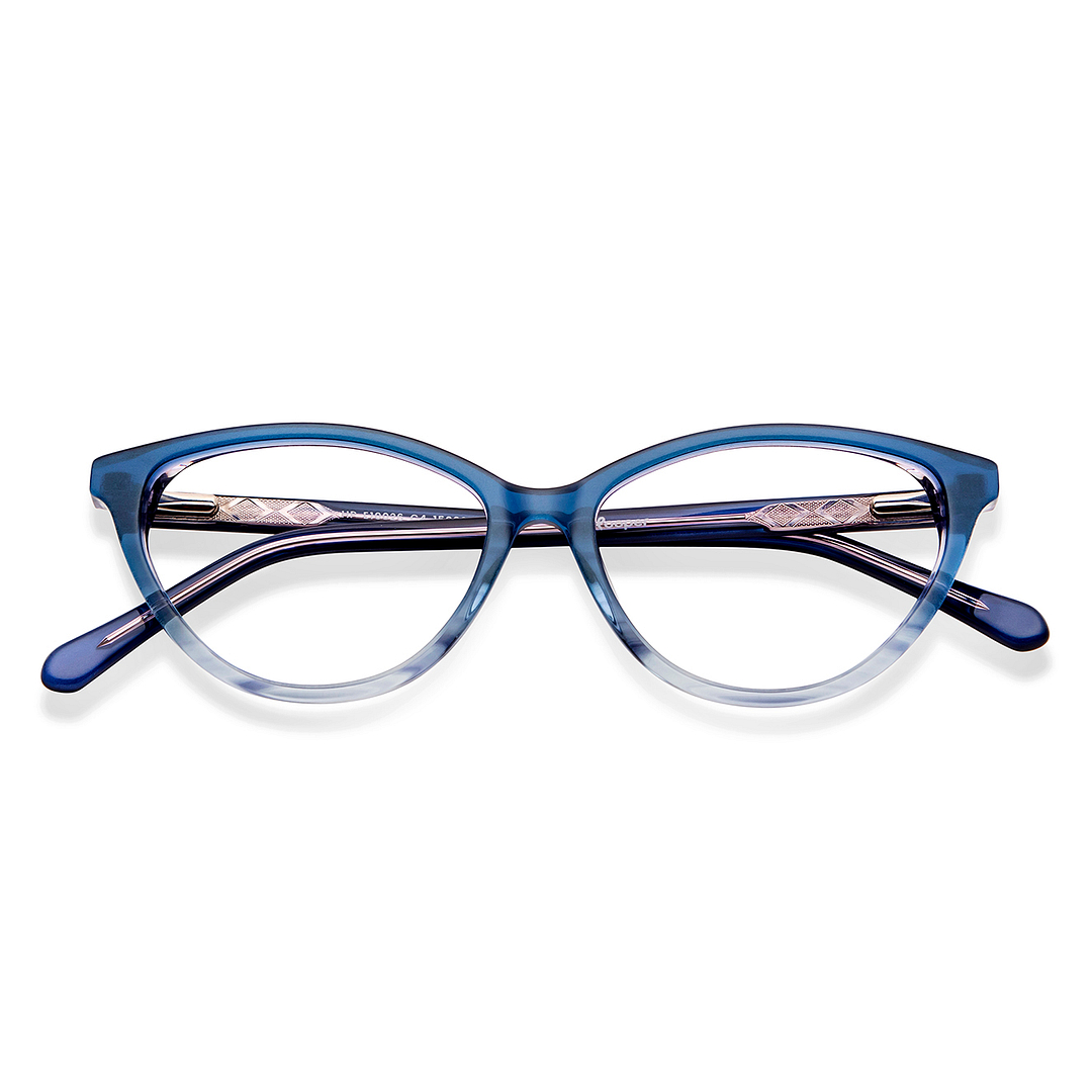 Hooper Online Sky Blue Full Rim Cat Eye left side