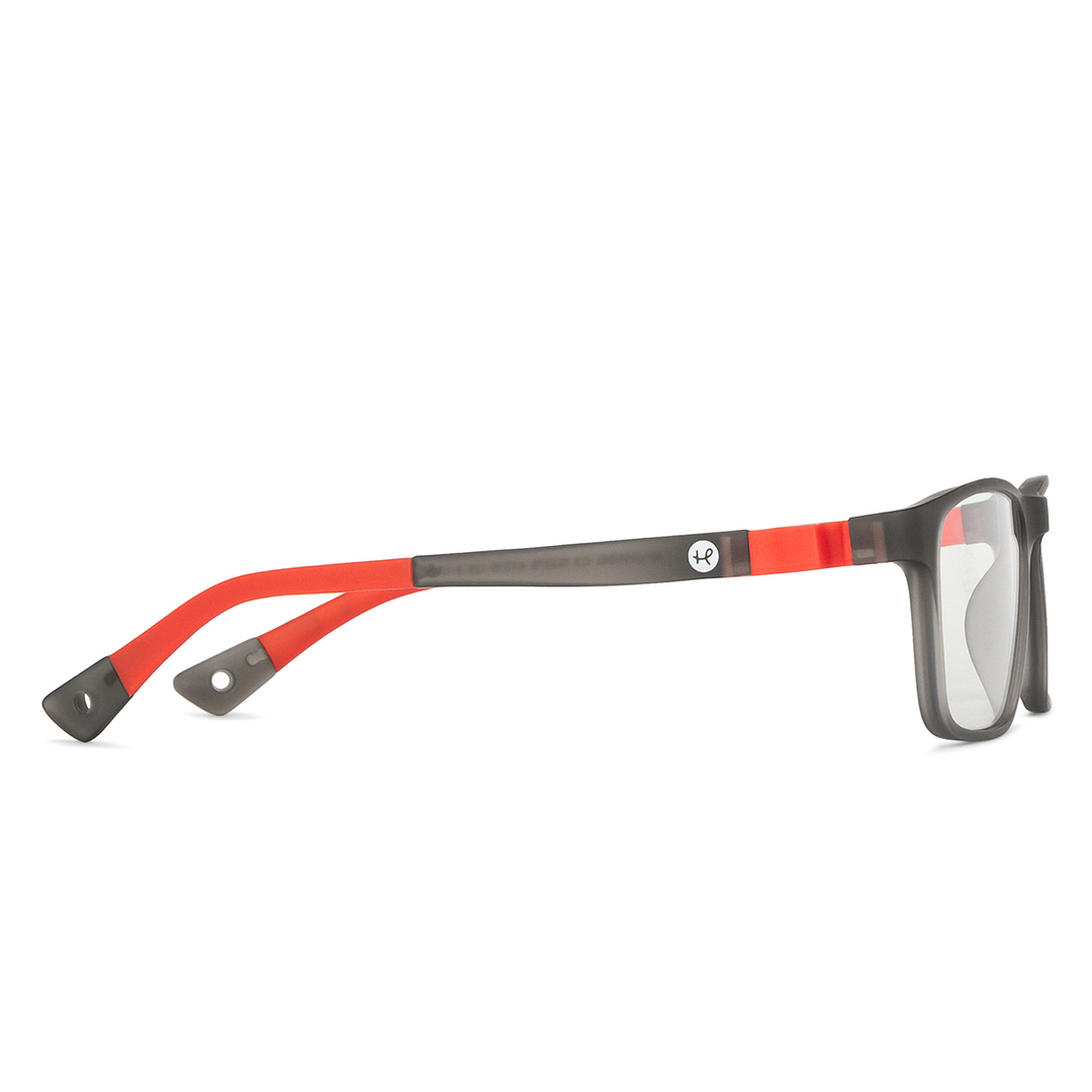 Hooper Screen Glasses Kids Glasses: Grey Red Full Rim Rectangle Kids 5-8 yrs Hooper Digi Hooper HP D10006L-C3 left side