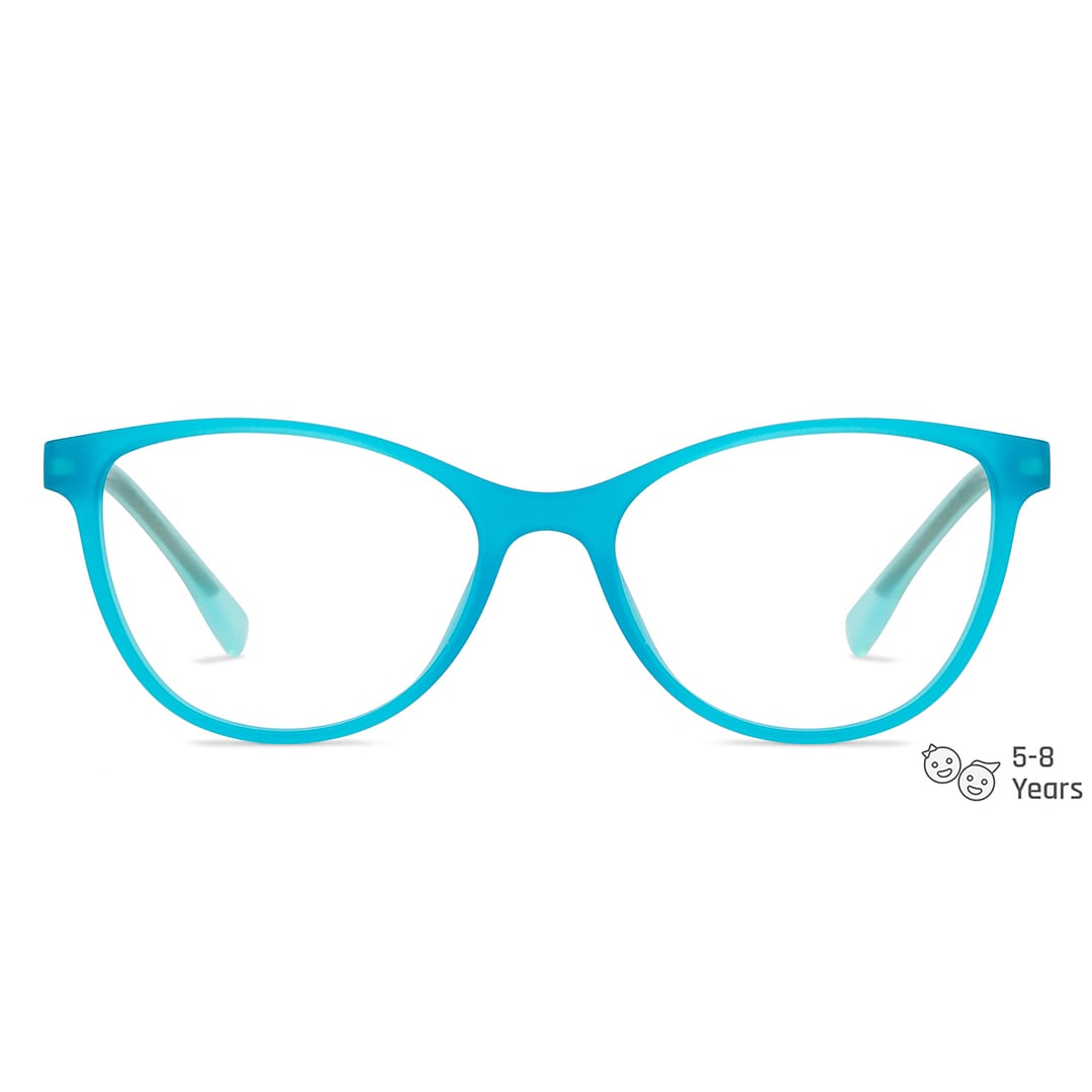 Hooper Screen Glasses Kids Glasses: Green Blue Full Rim Cat Eye Kids 5-8 Yrs Hooper Digi Hooper HP D10090M-C3 left side