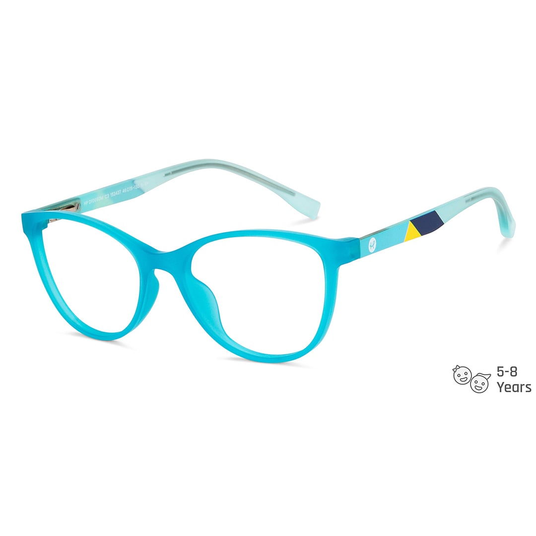 Hooper Screen Glasses Kids Glasses: Green Blue Full Rim Cat Eye Kids 5-8 Yrs Hooper Digi Hooper HP D10090M-C3 right side