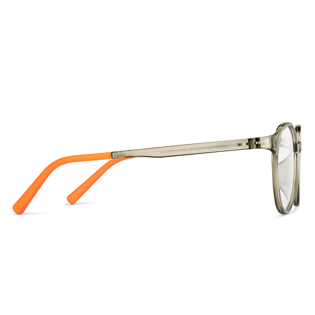 Hooper Gray Transparent Full Rim Round left side