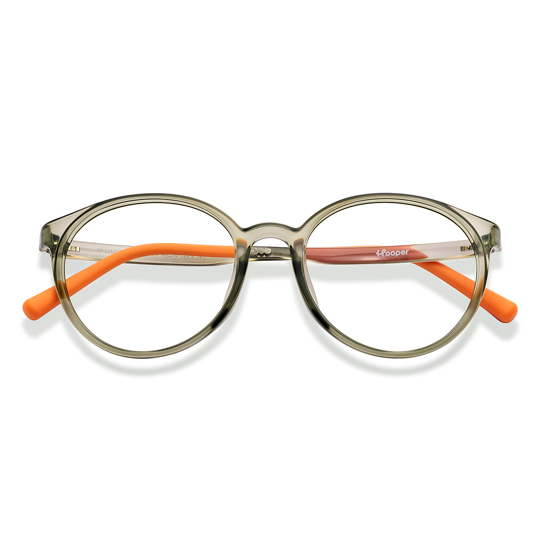 Hooper Gray Transparent Full Rim Round left side
