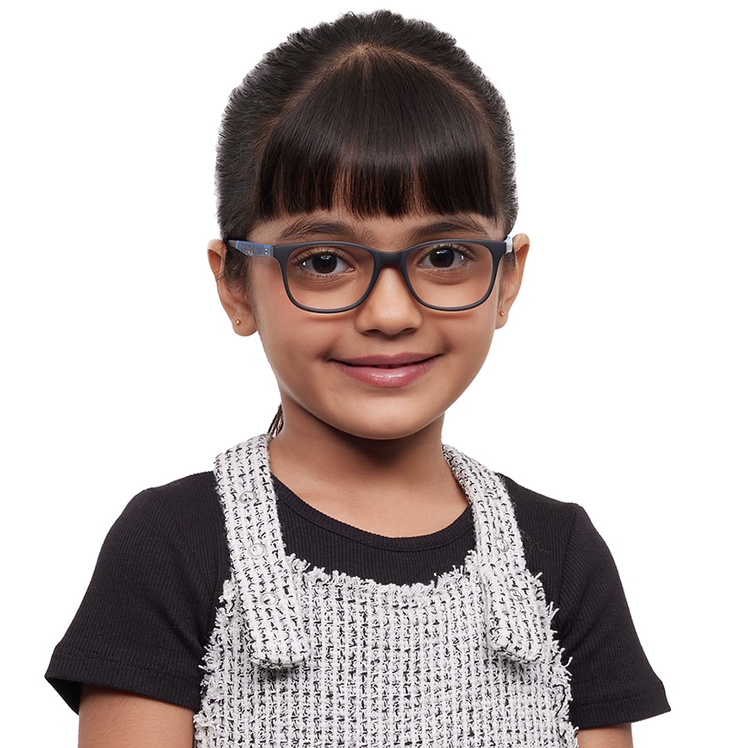 Hooper Online Gray Transparent Full Rim Rectangle left side