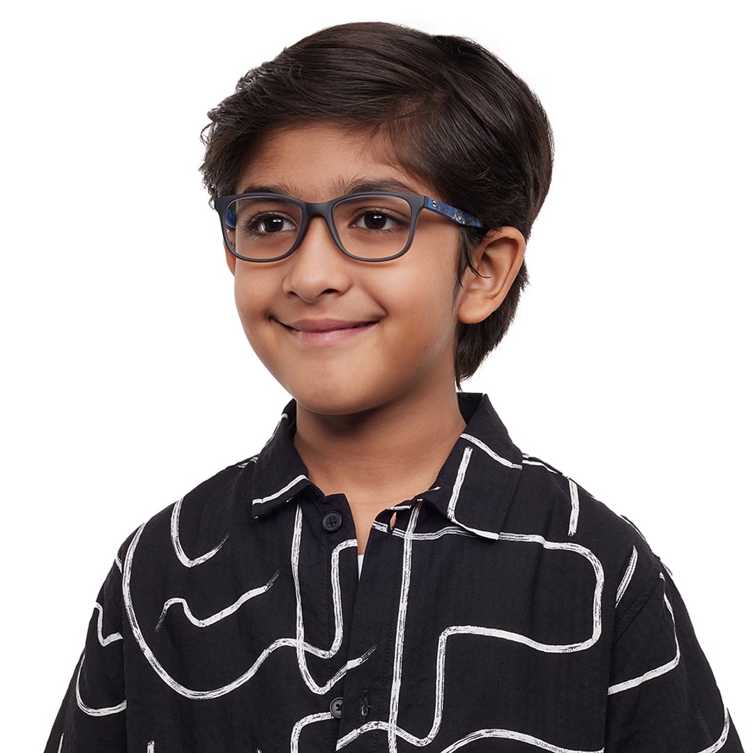 Hooper Online Gray Transparent Full Rim Rectangle right side