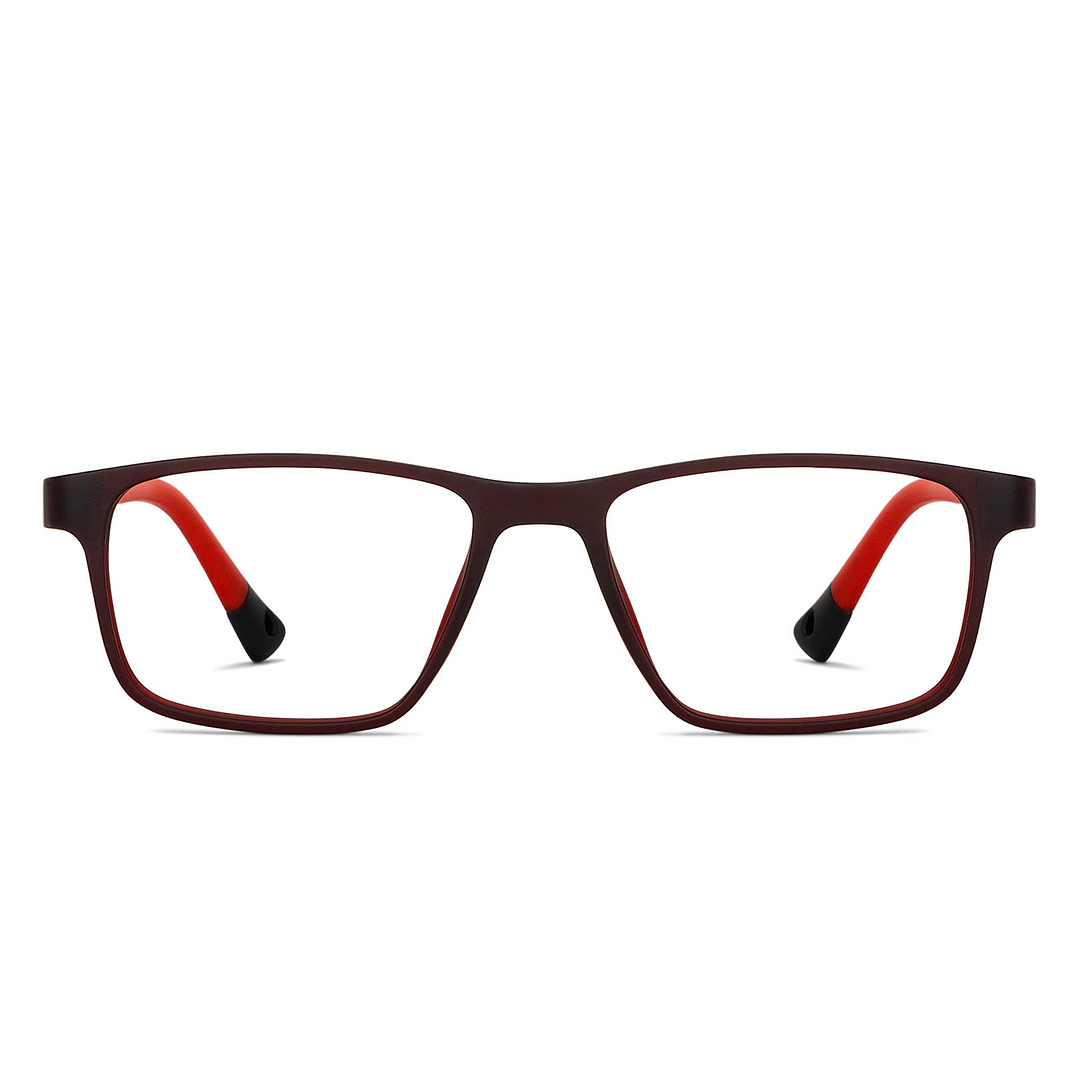 Hooper Online Red Full Rim Rectangle left side