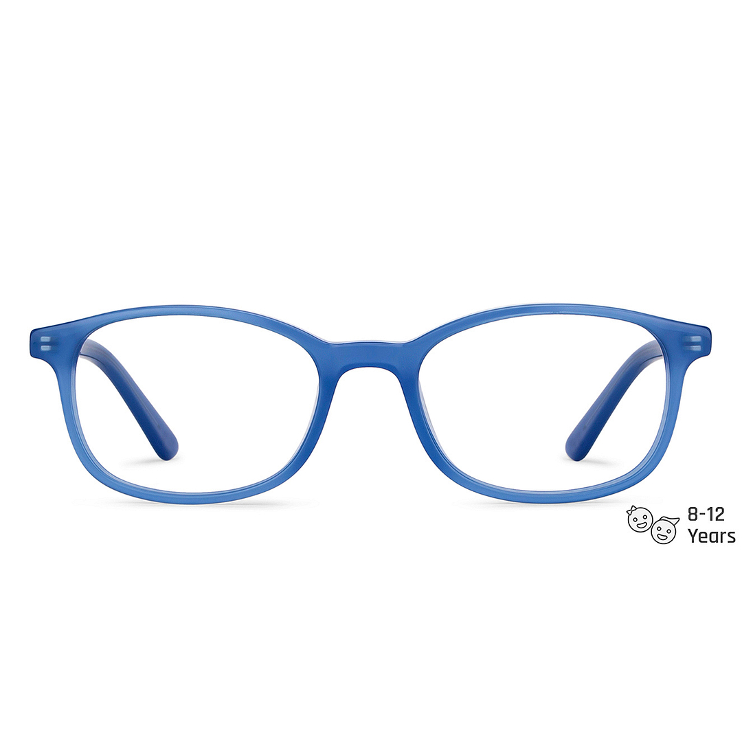 Hooper Online Navy Blue Full Rim Rectangle left side