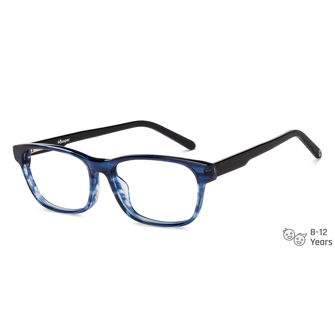 Hooper Online Navy Blue Transparent Full Rim Round right side