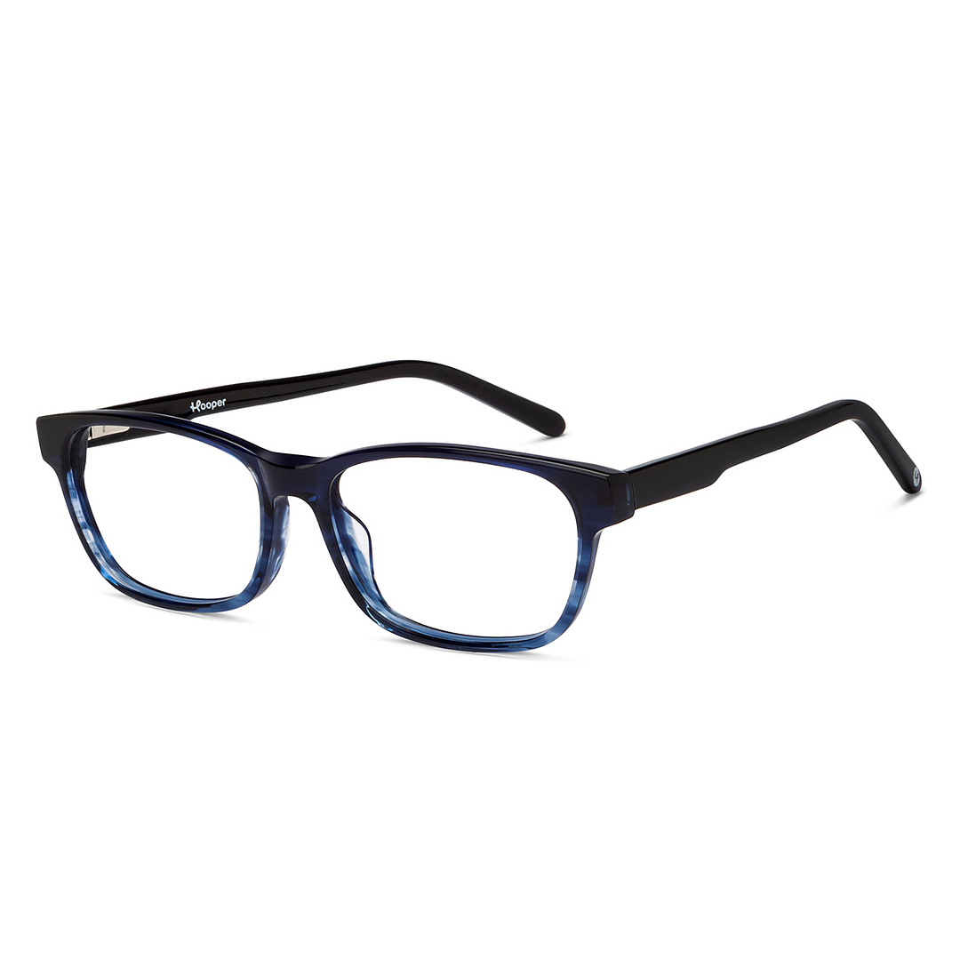 Hooper Online Navy Blue Transparent Full Rim Round right side