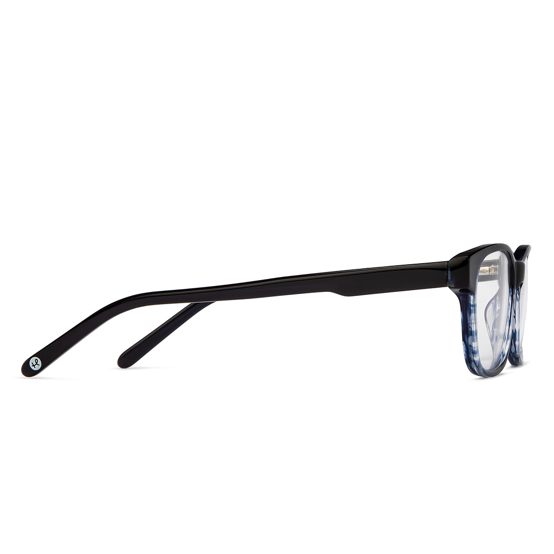 Hooper Online Navy Blue Transparent Full Rim Round left side