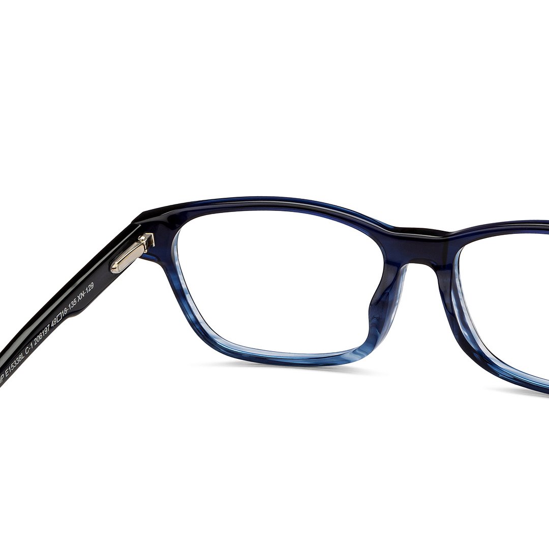Hooper Online Navy Blue Transparent Full Rim Round right side