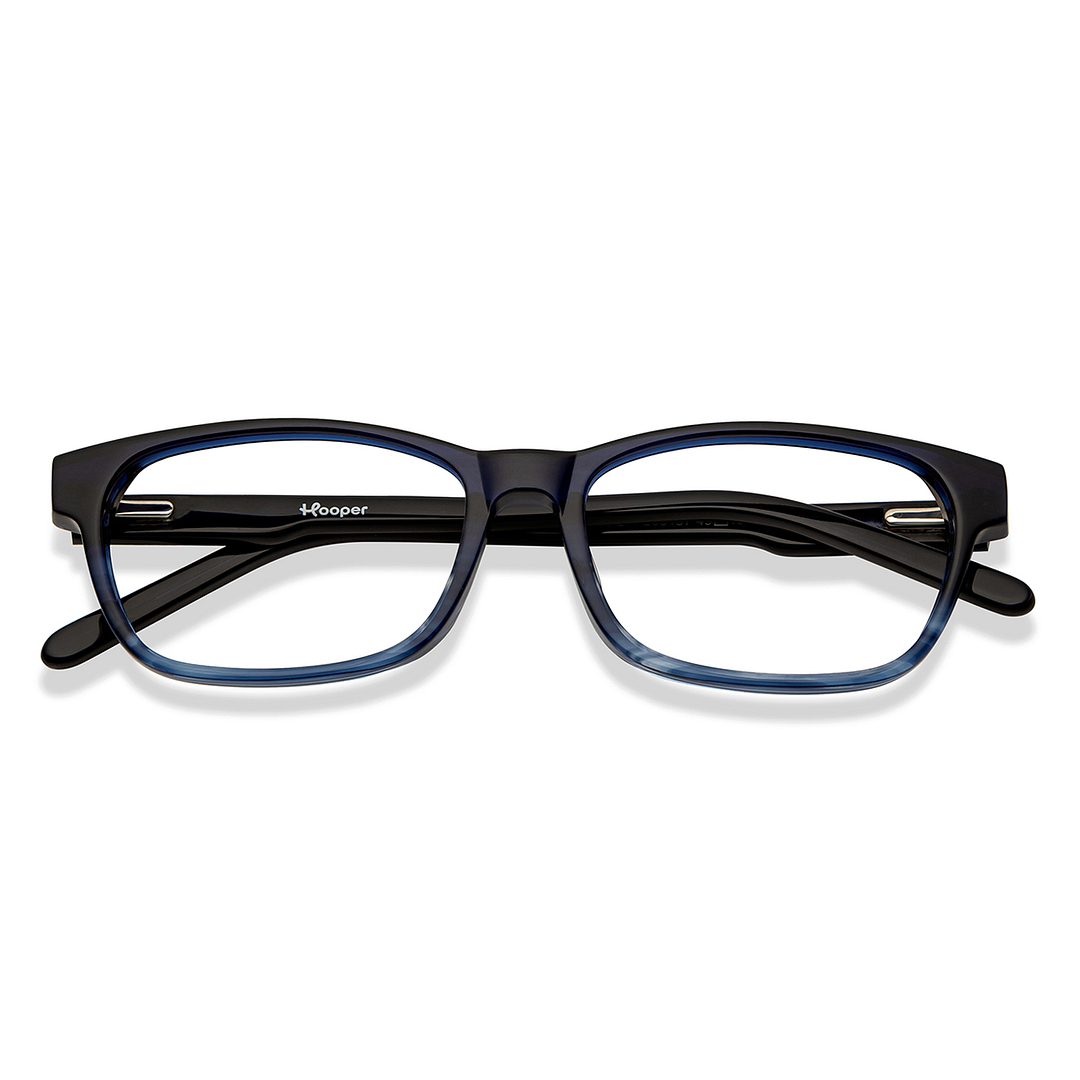 Hooper Online Navy Blue Transparent Full Rim Round left side