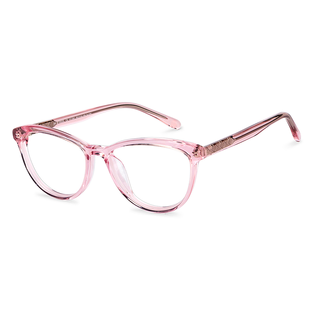 Hooper Online Pink Transparent Full Rim Cat Eye right side