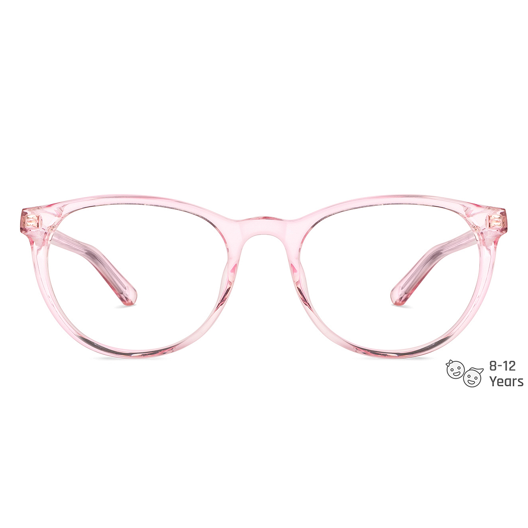 Hooper Pink Transparent Full Rim Round right side