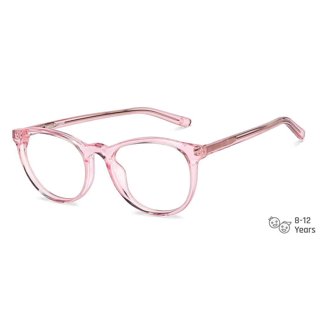 Hooper Pink Transparent Full Rim Round left side