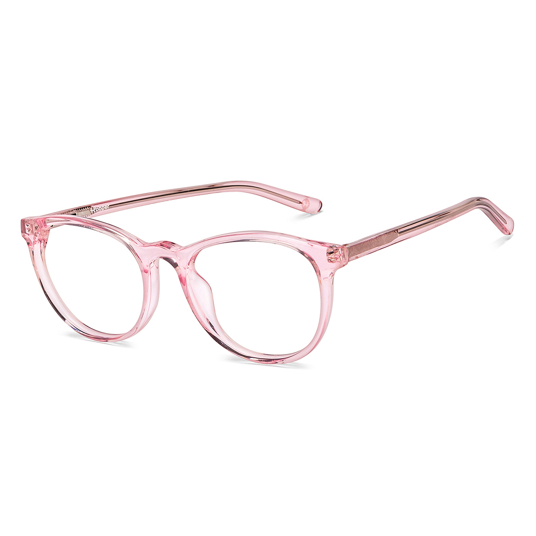 Hooper Pink Transparent Full Rim Round right side
