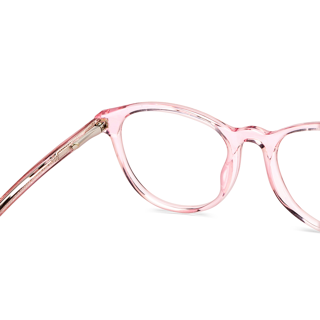 Hooper Pink Transparent Full Rim Round right side