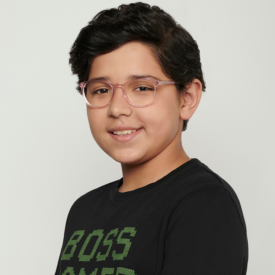 Hooper Online Pink Transparent Full Rim Round right side