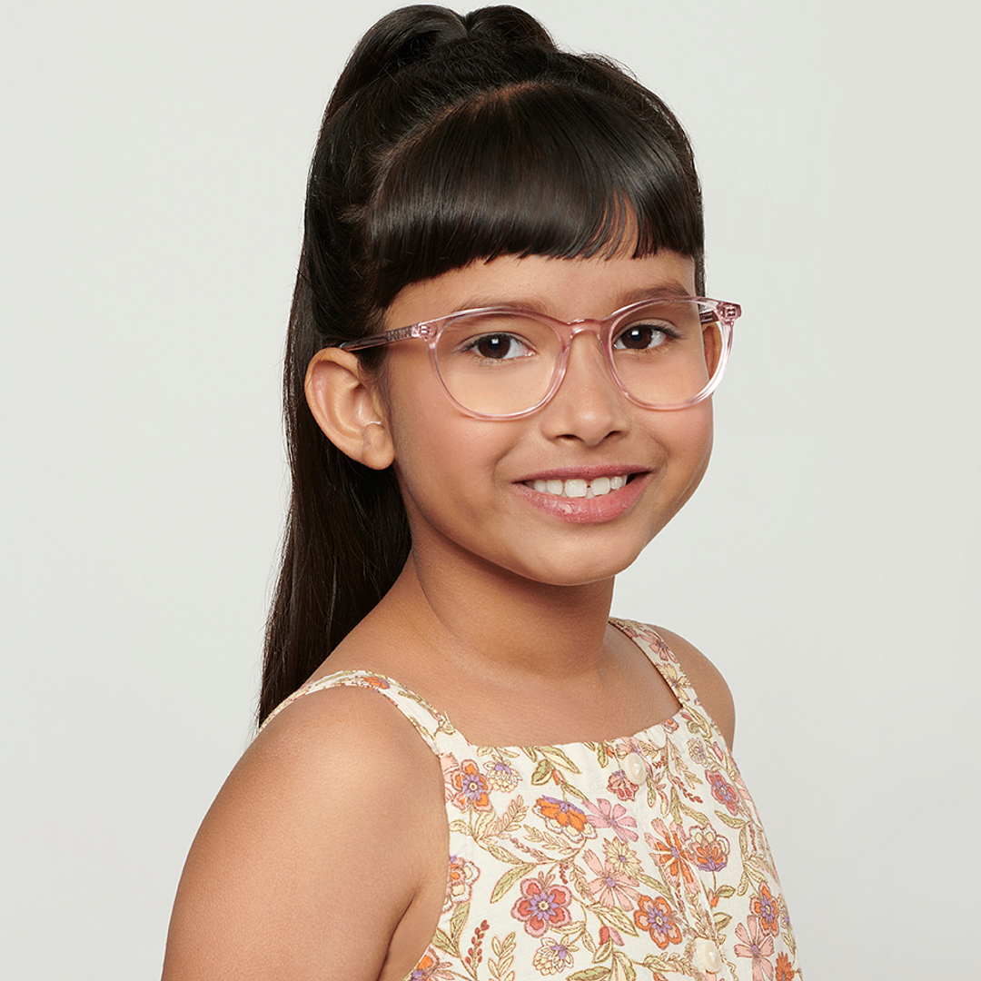 Hooper Online Pink Transparent Full Rim Round left side