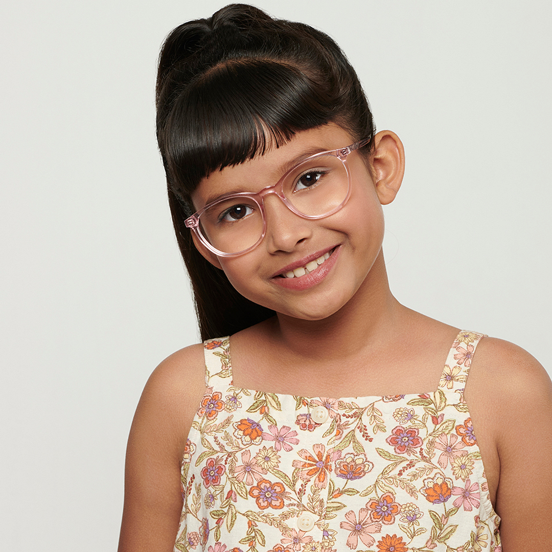 Hooper Online Pink Transparent Full Rim Round right side