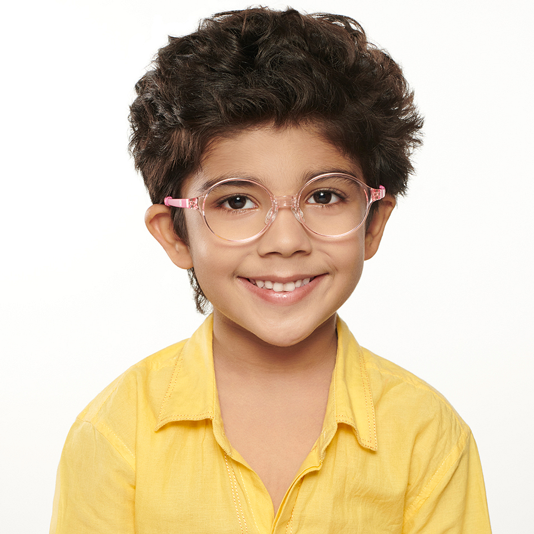 Hooper Online Pink Transparent Full Rim Round left side