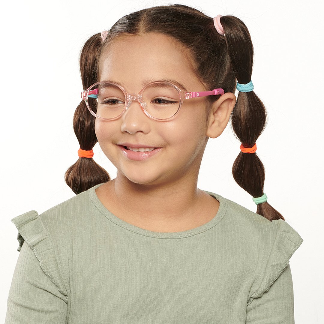 Hooper Online Pink Transparent Full Rim Round left side