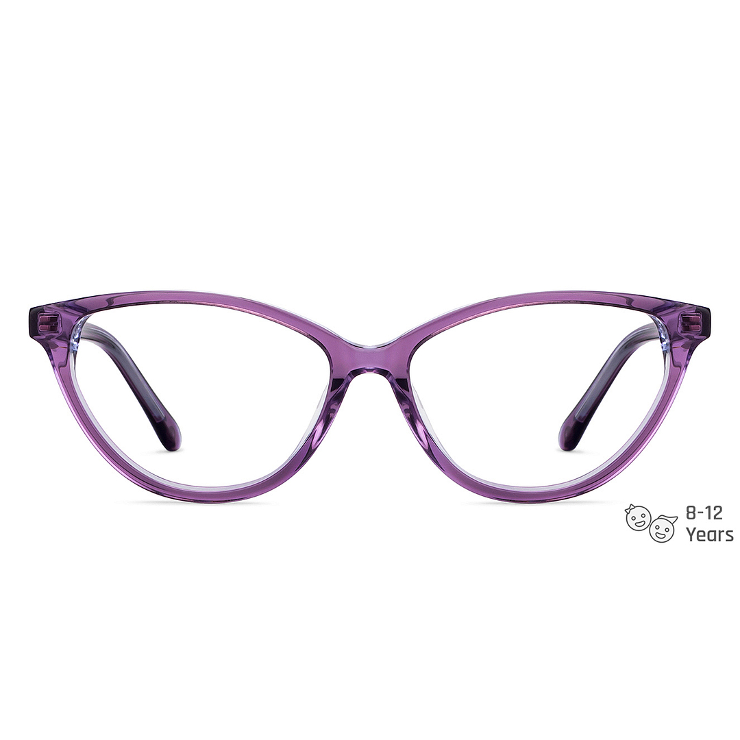 Hooper Online Purple Transparent Full Rim Cat Eye left side