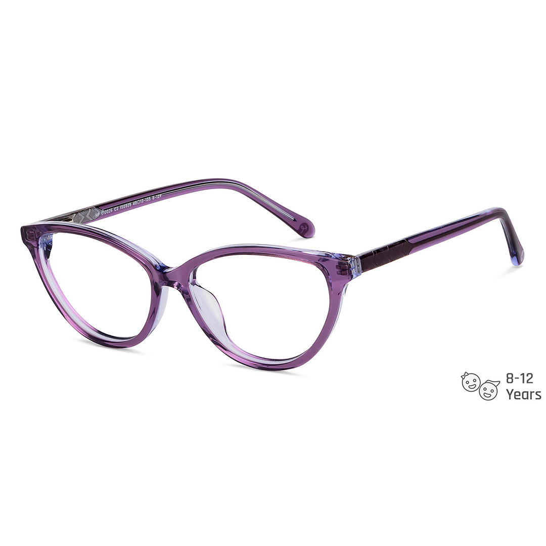 Hooper Online Purple Transparent Full Rim Cat Eye right side