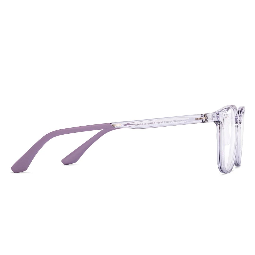 Hooper Purple Transparent Full Rim Round left side