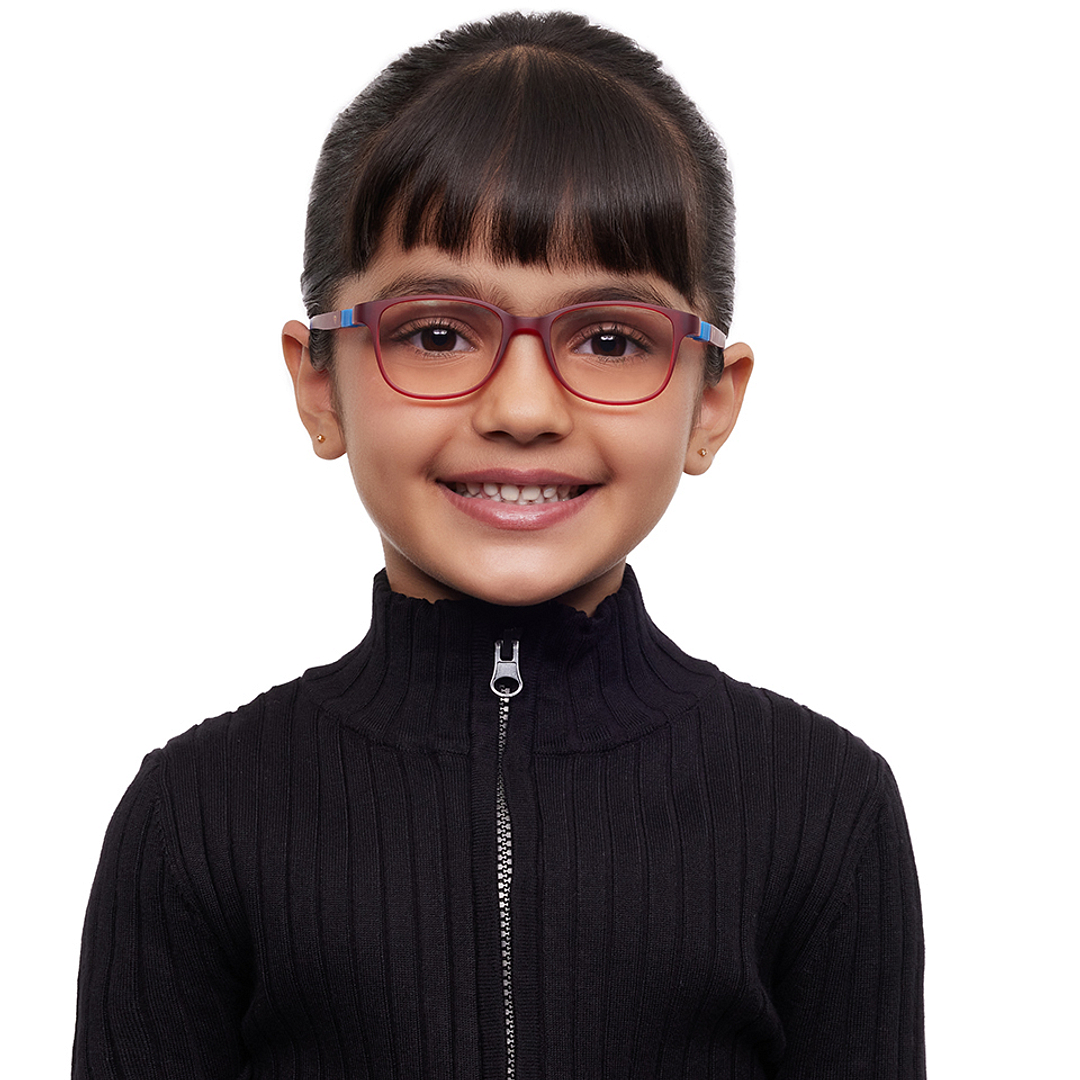 Hooper Red Full Rim Rectangle right side