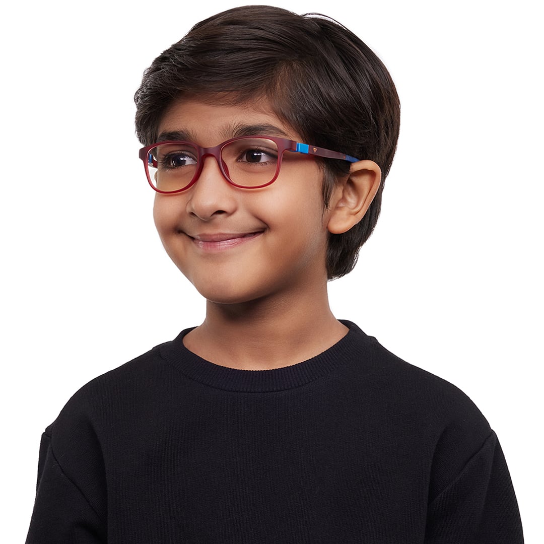 Hooper Red Full Rim Rectangle right side