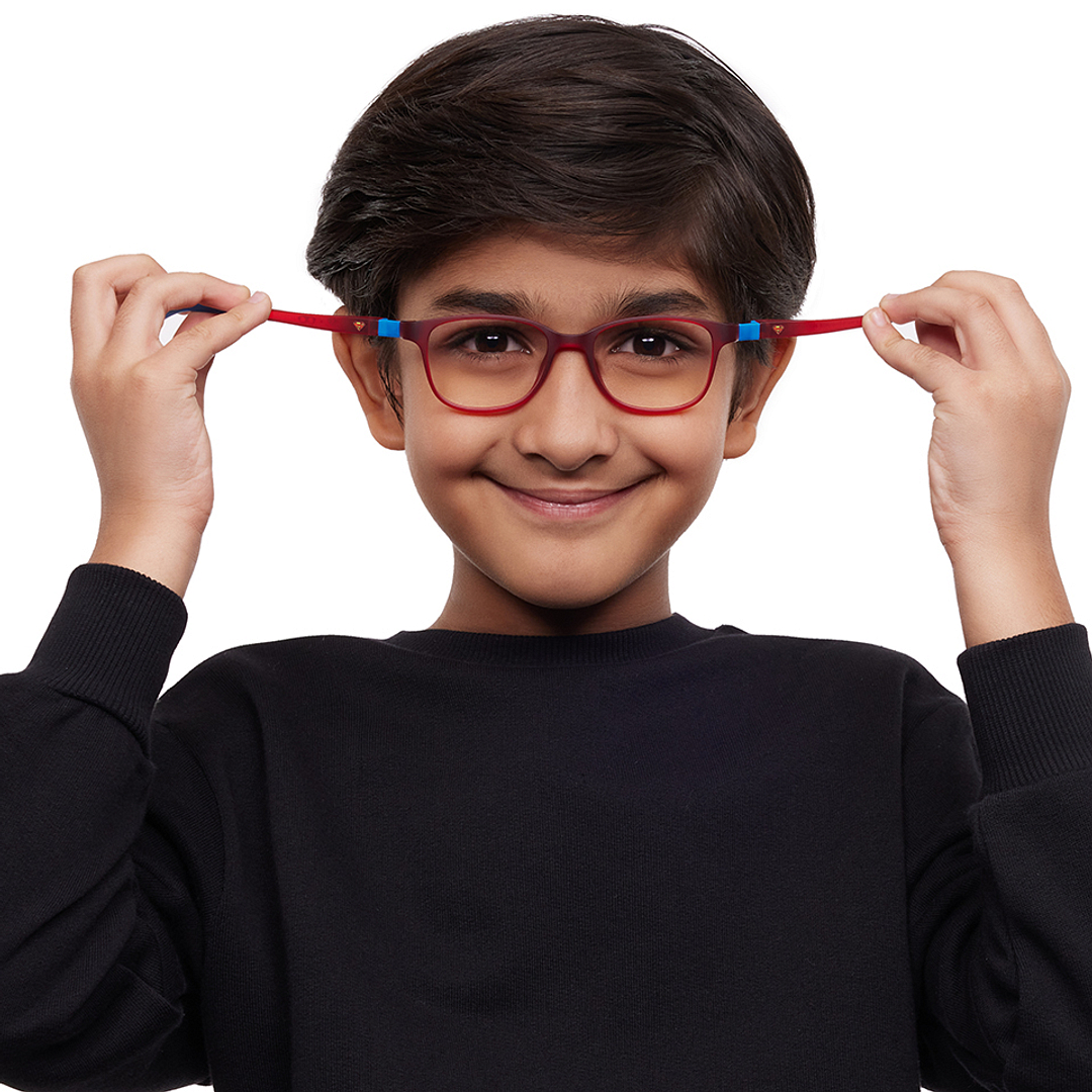 Hooper Red Full Rim Rectangle left side