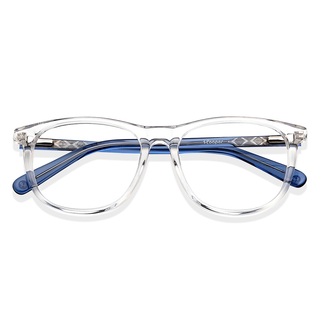 Hooper Online Sky Blue Full Rim Square left side