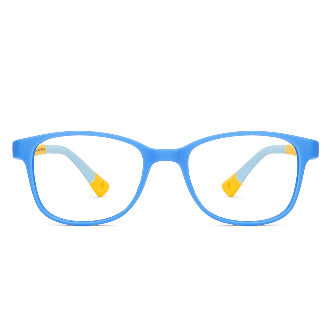 Hooper Screen Glasses Kids Glasses: Sky Blue Pink Full Rim Rectangle Kids 5-8 yrs Computer Glasses Digi Hooper HP D10004M-C2 left side