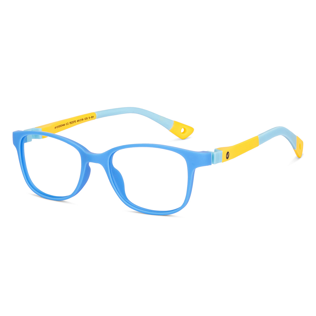 Hooper Screen Glasses Kids Glasses: Sky Blue Pink Full Rim Rectangle Kids 5-8 yrs Computer Glasses Digi Hooper HP D10004M-C2 right side