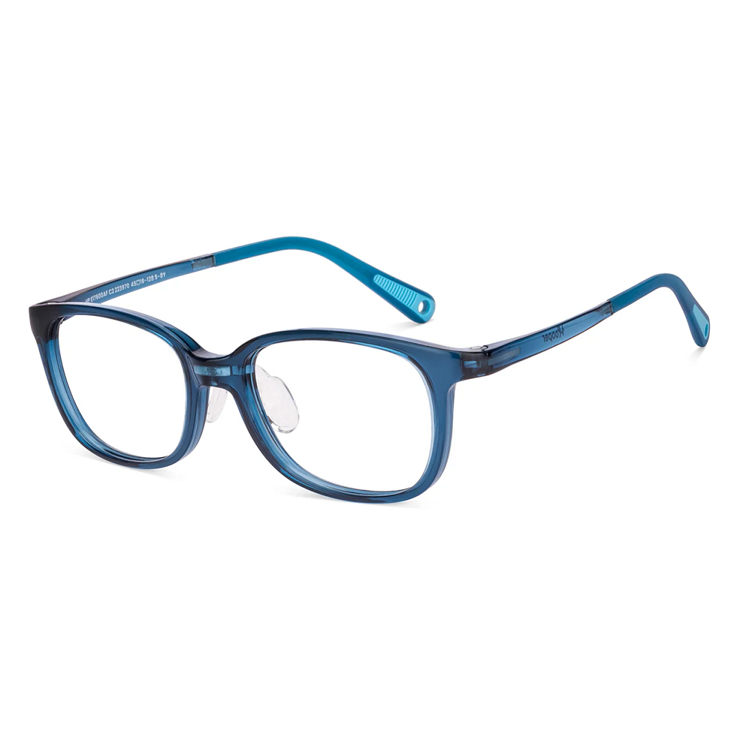 Hooper Blue Transparent Full Rim Rectangle left side