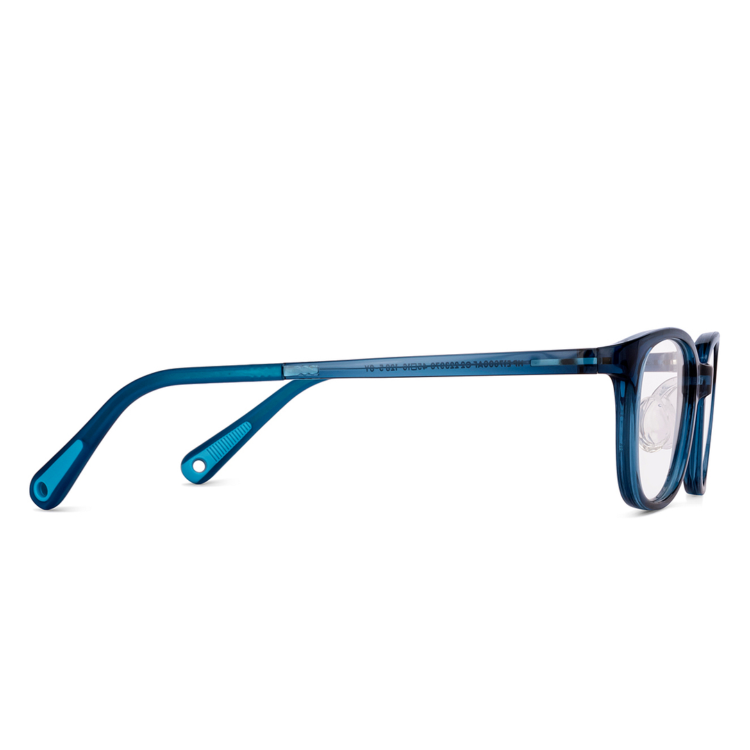 Hooper Blue Transparent Full Rim Rectangle left side