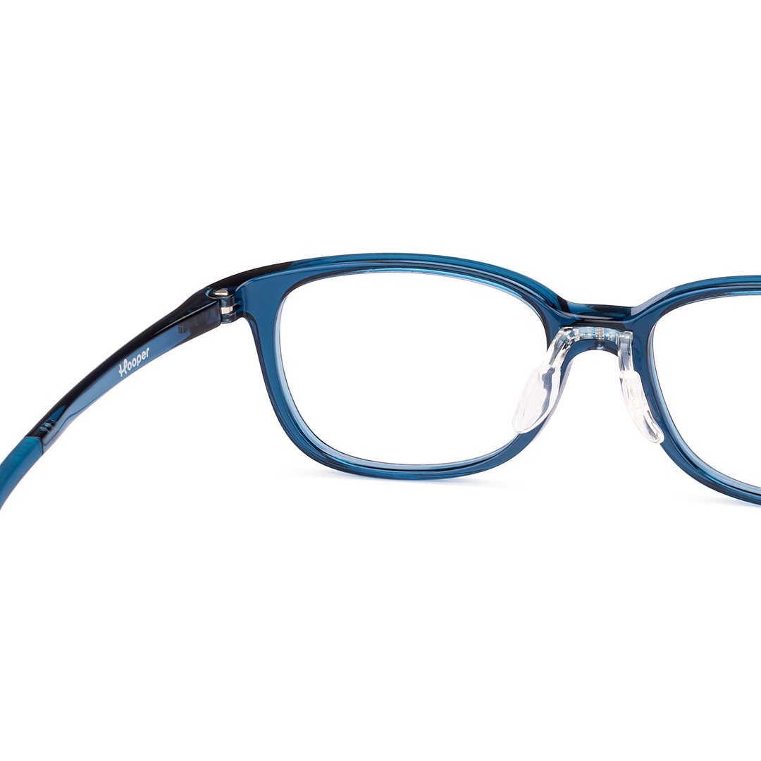 Hooper Blue Transparent Full Rim Rectangle right side