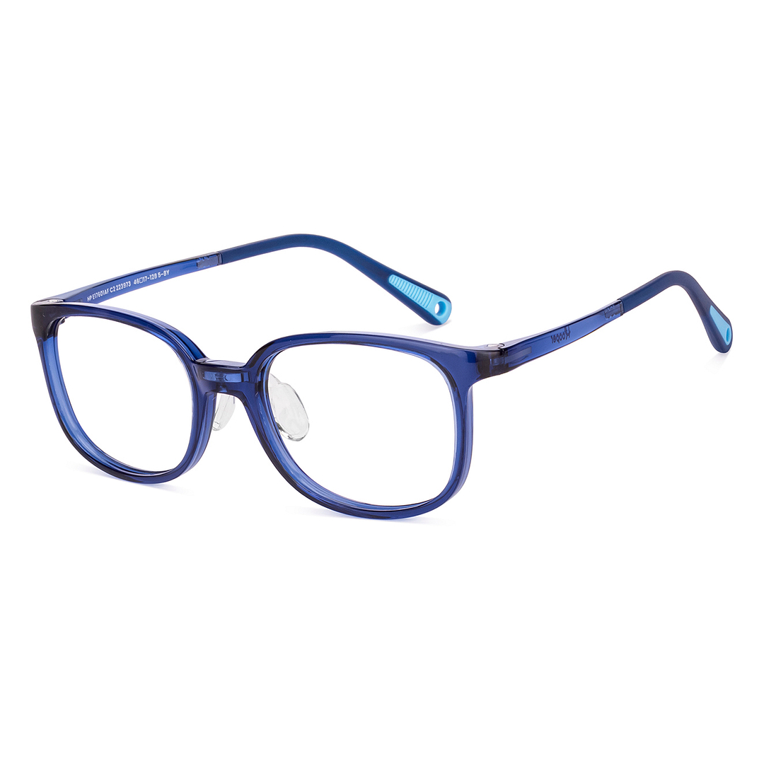 Hooper Blue Transparent Full Rim Rectangle left side