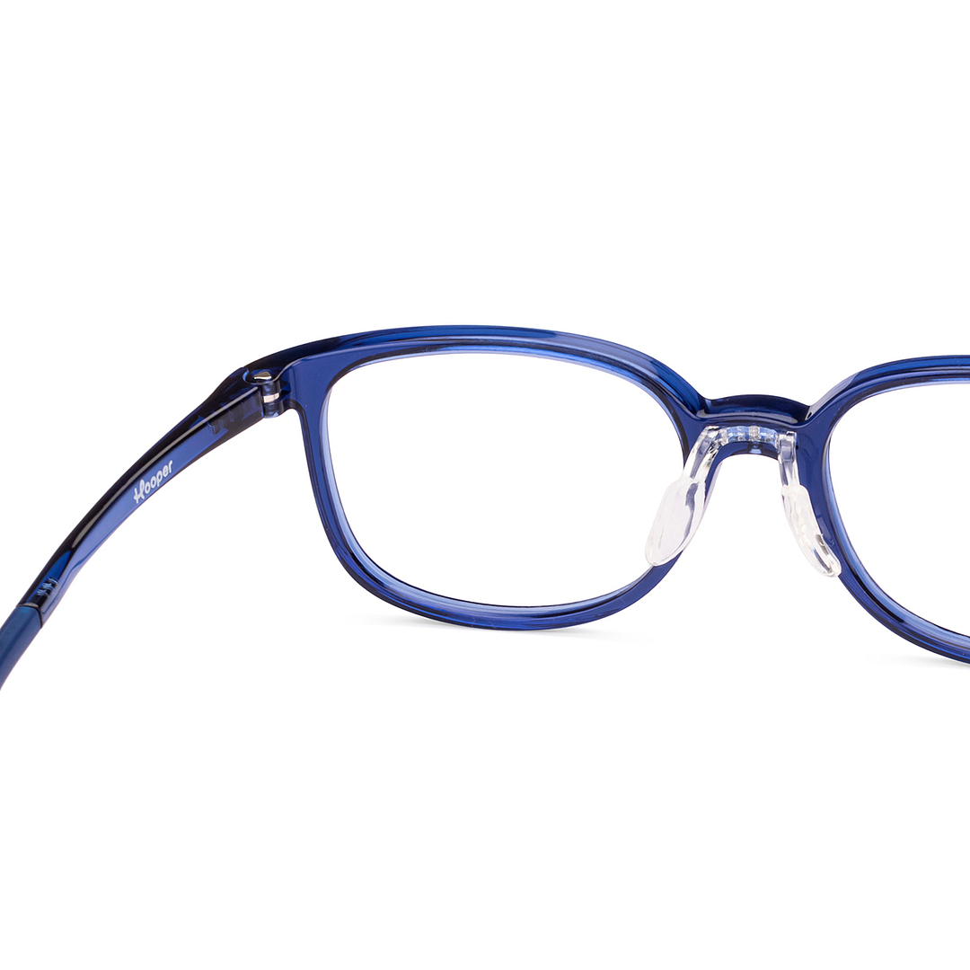 Hooper Blue Transparent Full Rim Rectangle right side