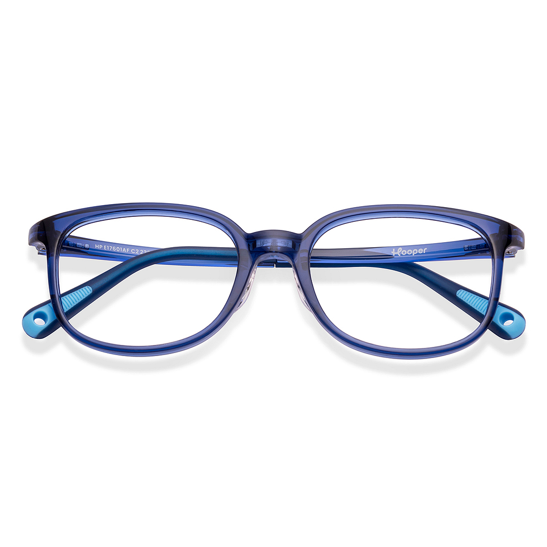 Hooper Blue Transparent Full Rim Rectangle left side