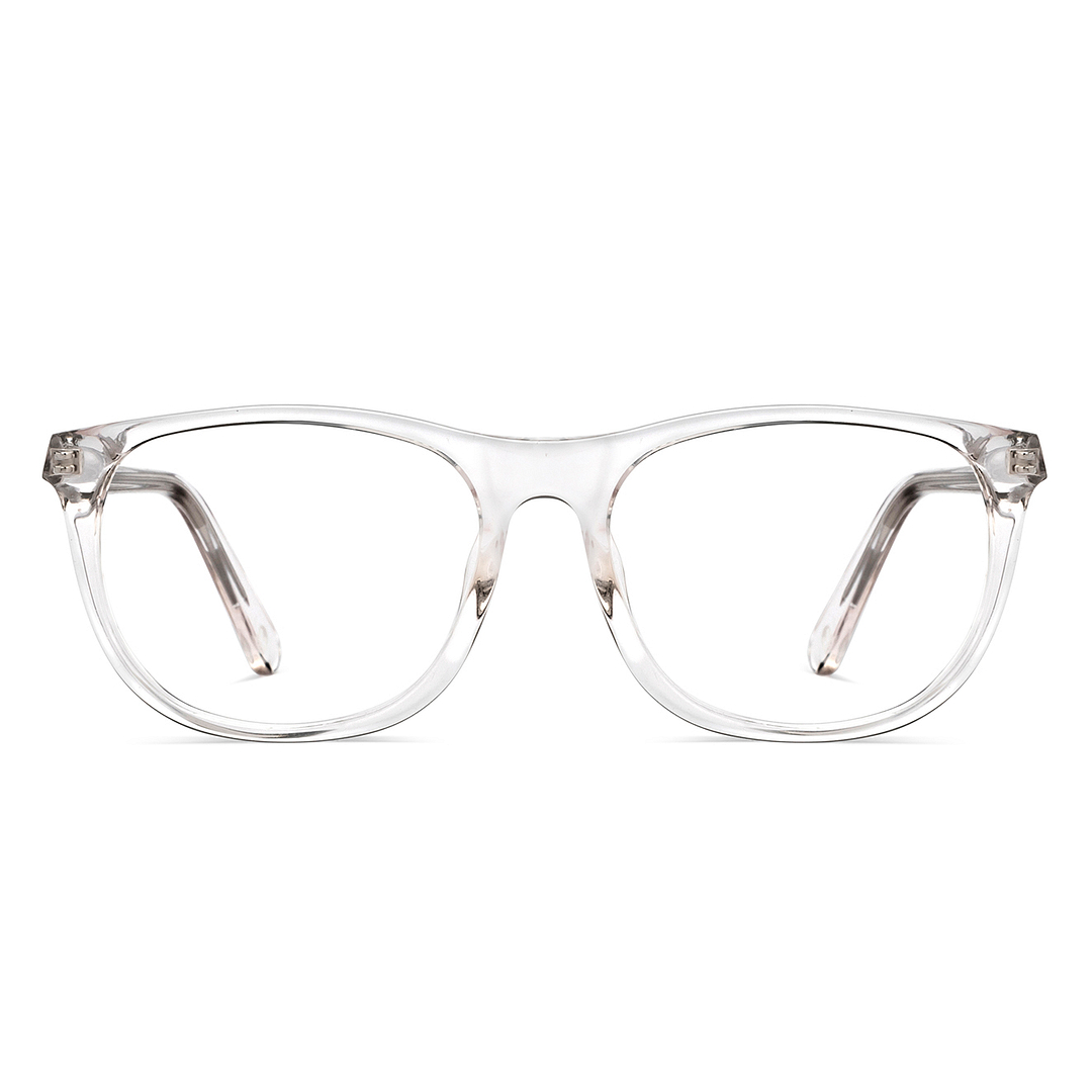 Hooper Crystal Transparent Full Rim Square left side