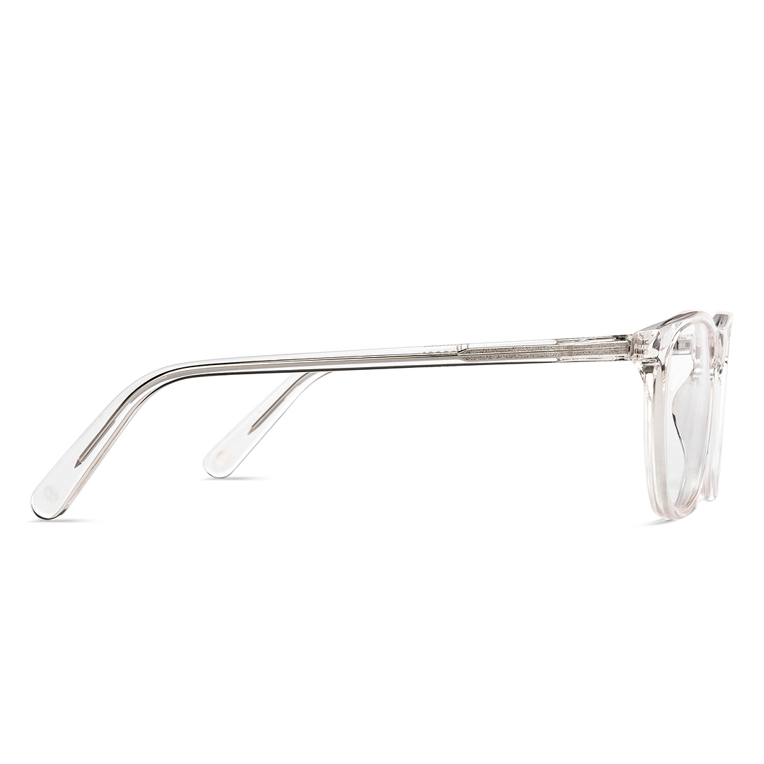Hooper Crystal Transparent Full Rim Square left side