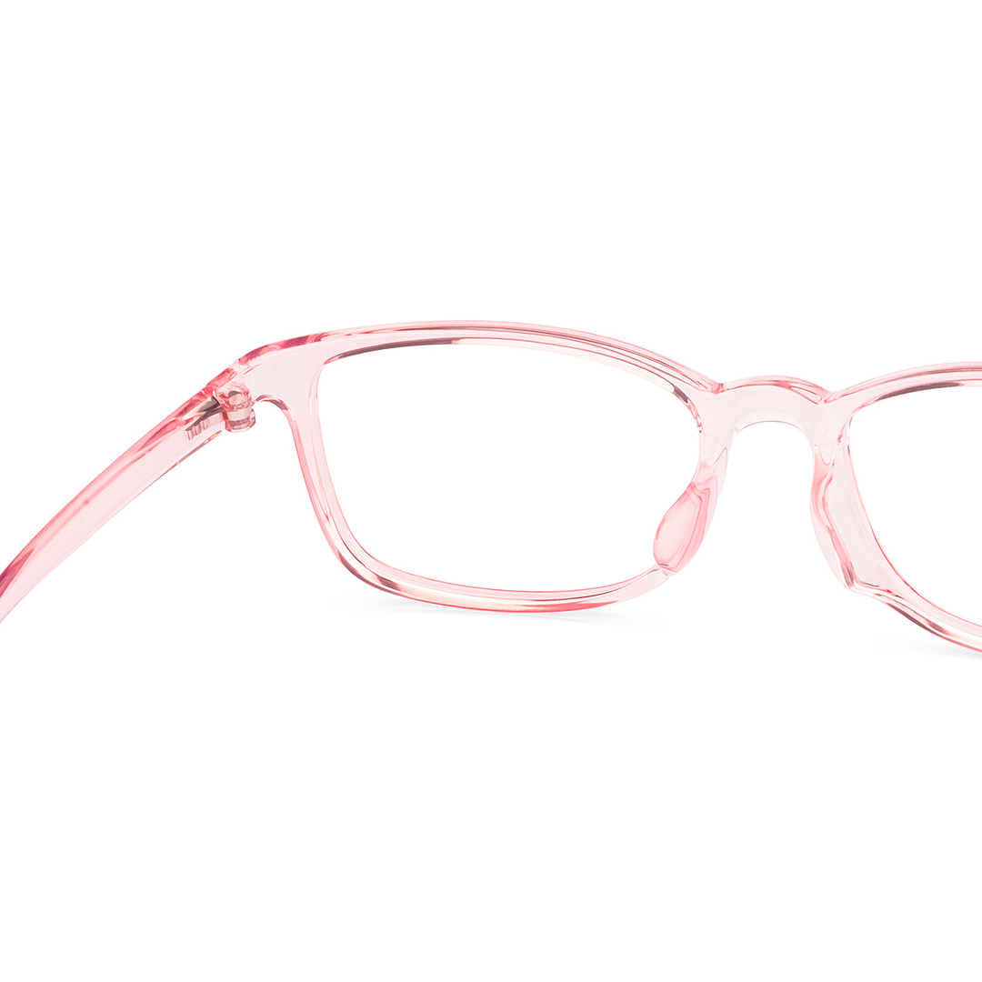 Hooper Pink Transparent Full Rim Rectangle right side